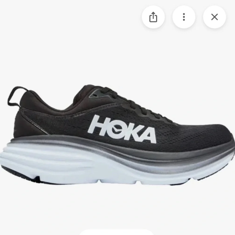 Hoka Bondi 8 Black/White Running Shoes 1127952-BWHT. Size 8.5 B